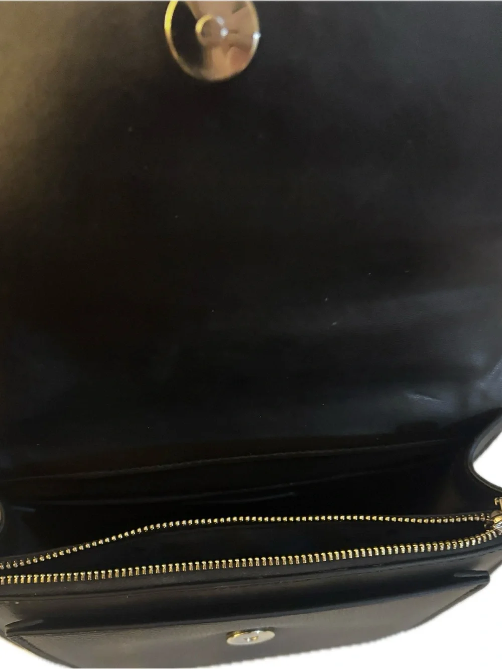 kate spade Remi Flap Black Leather Crossbody with Gold Chain Strap